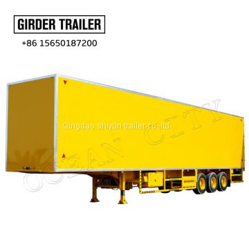 Food or coal transporting cargo truck 3 axles 40ft box van semi trailer for sale