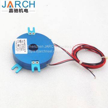 Through bore electrical rotary joint pancake slip ring for revolving door