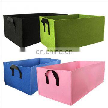 colorful square felt grow bag