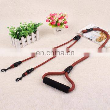 Double Couple Braided Round Rope Nylon Dog Walker Leashes