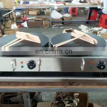 Industrial Stainless Steel Electric Crepe Maker with double pan