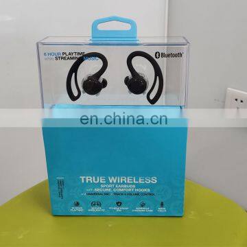 China Touch Control Wireless Earphones Bilateral Stereo Sound Hanging Ear Type Earbuds