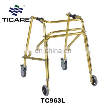 Gold luxury light weight rehabilitation walker rollator