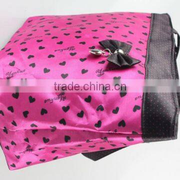 Handy Pot Red Rose Cosmetic Bag With Lovely Bowknot photo-6