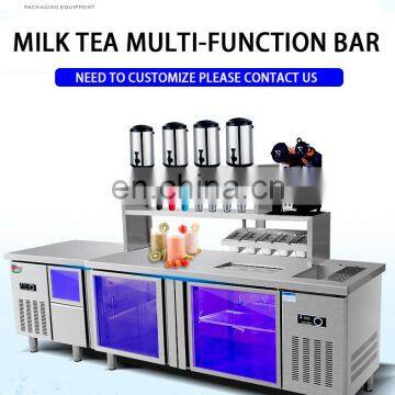 Stainless Steel Milk Tea Working Table With Refrigeration photo-3