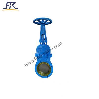 Handle Wheel Bolted Bonnet Industrial Knife Gate Valve For Gas