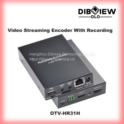 OTV-HR31H Video H264 H265 HEVC HD HDMI Recording Streaming Encoder To IP Network With TF Card For Facebook Youtube