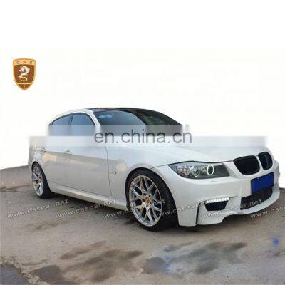 1m style body kit for bm w E90 3 series PU & CF front bumper lip kit part