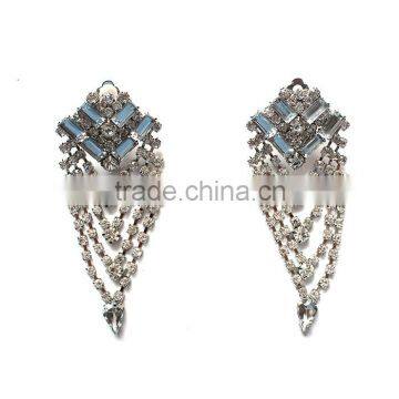 Factory direct elegant crystal jewelry fancy earrings for party girls