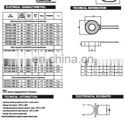 Zero Phase Current Transformer Low Cost Current Sensor Primary Current 100A photo-3