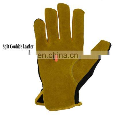 HANDLANDY Cowhide Leather Work Gloves Safety,leather Driving Gloves,leather Gloves Working photo-3