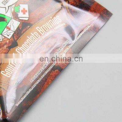 Top Zip Plastic Bag Food Packaging/ 3 Side Seal Zipper Bag/ Stand up Pouch Zip Lock Bag for Chocolate Brownies photo-5