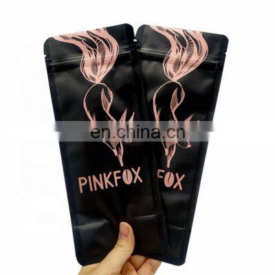 Chinese Supplier Customized Private Design Black Matte 250g Smell Proof Bag Flat Bottom Coffee Bags With Valve
