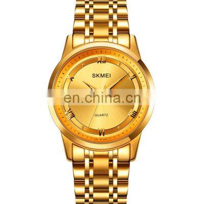 Factory Direct Watch SKMEI 1870 Wholesale Brand Luxury Watches for Men Gold Stainless Steel 3 ATM Water Resistant