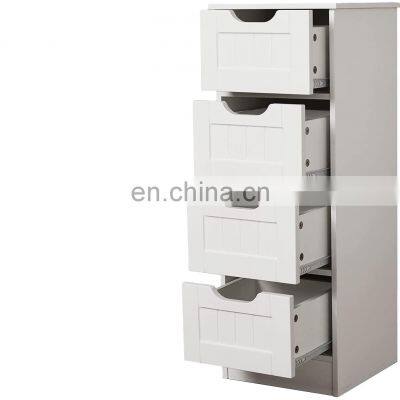 Bathroom Floor Cabinet Free Standing with 4 Drawers