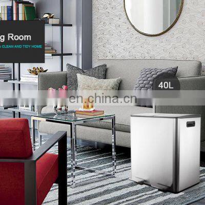 Оптовая продажа бытовой 40-литровой кухонной корзины для переработки отходов, предназначенной для внутреннего использования, для переработки пищевых отходов, мусорного ведра, контейнера для отходов photo-4