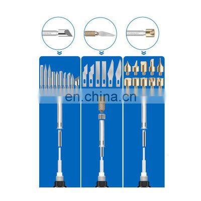 71pcs Wood Burning Pen Kit With Tips Soldering Iron Drawing Templates 18 Colored Pencils photo-3