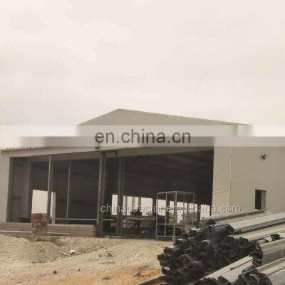 China hot galvanized steel structure chicken broiler poultry house farm building with automatic control insulation panel