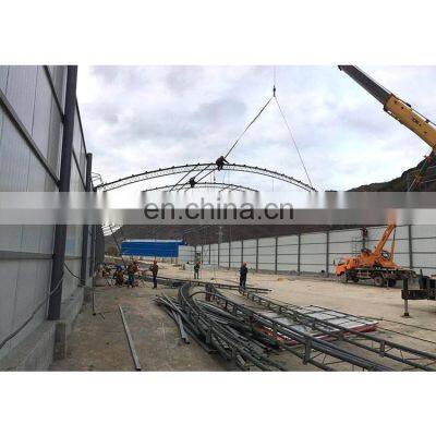 Arched Roof Design Prefabricated Light Weight Steel Structure for Coal Storage Building Construction photo-2