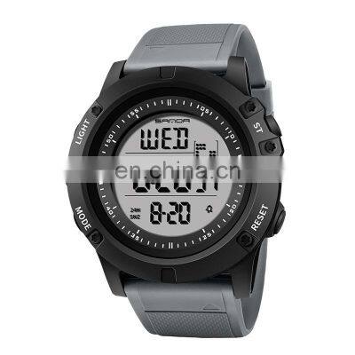 SANDA 372 Men's Sport Quartz Japan Digital Movement Silicone Rubber Watch BandMens Quality Watches For Sales