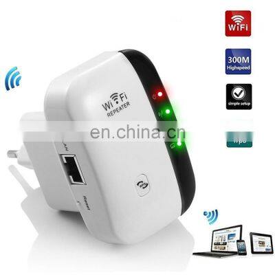 Wireless Internet Booster for Home 300Mbps Long Range WiFi Repeater WLAN Signal Amplifier, 2.4GHz Network Mini WiFi Router
