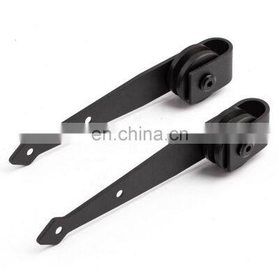 Sliding Rail Steel Heart Shaped Retro Roller Hangers Sliding Single Wood Barn Door Hardware Closet Kit photo-2