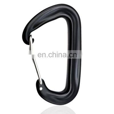 JRSGS Carabiner Clips Customize Logo Light Weight Wire Gate Aluminium Snap Hook Hammock Clip 12kN  S7802S S7801S