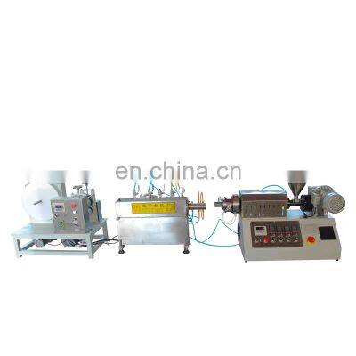 Plastic pipe extrusion production line