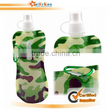 Customized logo folding sports water bottle