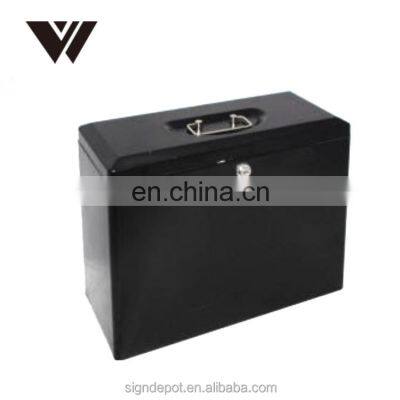 Locking Steel Security File Box Document Storage Organizer photo-3