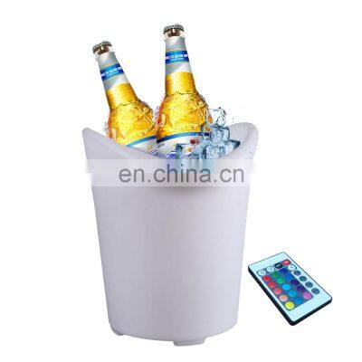 Mini Ice Bucket LED Luminous Ice Bucket Induction Recharge Waterproof Lighting Ice Buckets for Bar