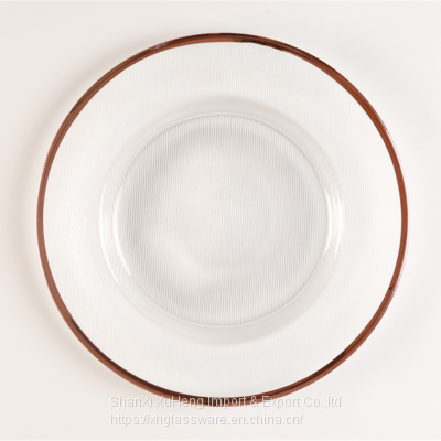 Turquoise Colored Glass Wedding Charger Plate Wholesale