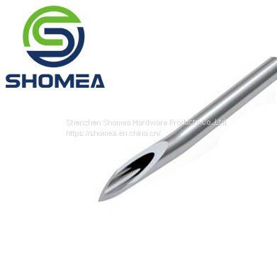 Shomea Customized Medical Grade 304/316 Stainless Steel Double Angle Blood Lancet Needle photo-4