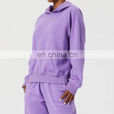Fall Custom Long Sleeve Casual Warm Fleece Sweatshirt Hoodies Loose Pockets Pullover Tops photo-3