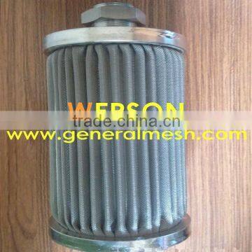 Rexroth Cartridge Oil Filter, pleated filter cartridge in 316 s.s mesh