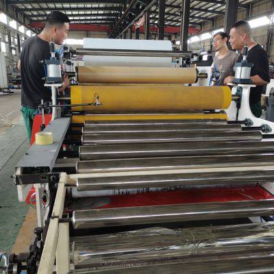 Small Capacity 60x60 Pvc Laminated Gypsum Ceiling Tiles Board Laminating Making Machine Production Line photo-3