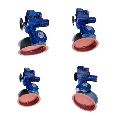 DN500 Electric Regulating Rotary Damper Valve With Part-Turn Actuator