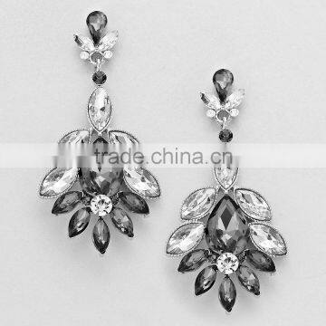 2016 New Gold Earring Crystal Flower Petals Drop Evening Earring Luxury Fashion Earring photo-5