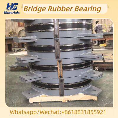 High Quality Bridge Rubber Isolation Bearing Lead Core Elastic Bearing Pads Buildings Bridges Rectangular Custom Moulding