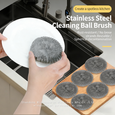 Оптовая оцинкованная металлическая мочалка для удаления жира и пятен повышенной прочности