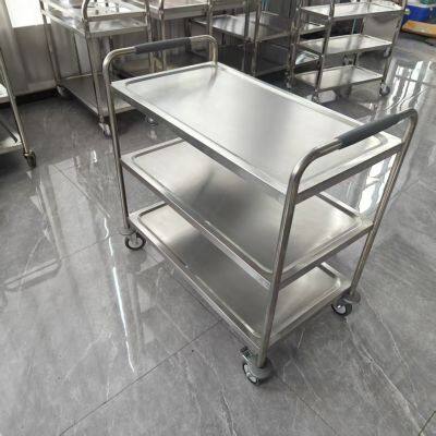 Stainless Steel Trolley Cart Service Trolley for Restaurant Hotel Food Service Cart With Wheels Serving Cart