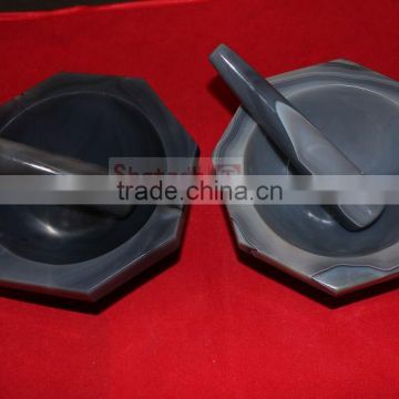 Refractory top quality agate melting mortar with pestle