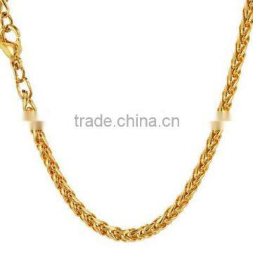 3mm Width Gold Spiga Ip Plated Stainless Steel, Gold Filled In Spiga Chain