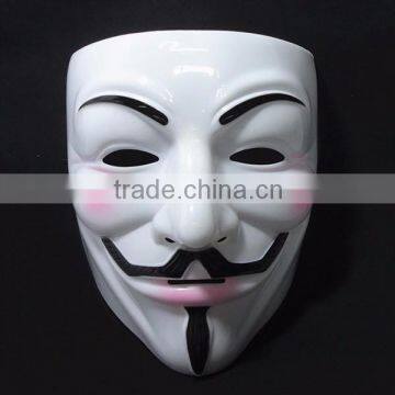 Wholesale PVC/latex Guy Fawkes Mask V for Vendetta Mask /Christmas Halloween Masquerade mask for V For Vendetta Mask