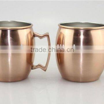 16OZ Moscow Mule Copper Mug for cocktail Vodka Beverages Solid Copper