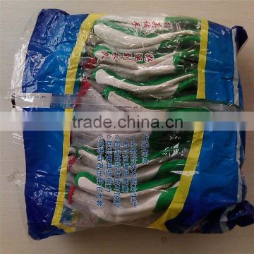 rubber coated cotton glove/disposable latex glove