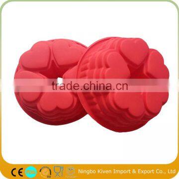 Big Heart Shaped Silicone Flower Cake Mold photo-3