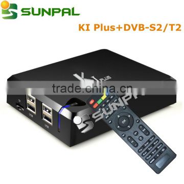 K1 Plus combo tv box Amlogic s905 4k combo dvb s2 dvb t2 Pre-installled Kodi 16.0 satellite receiver