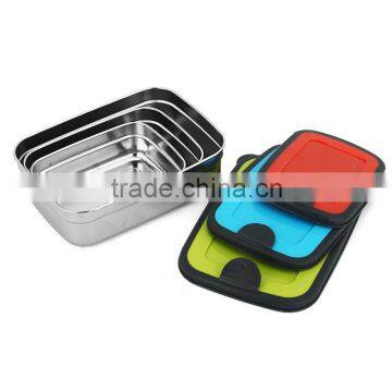 Caitang Factory Stainless Steel 3pcs Set Food Storage Containers Lunch Box photo-6
