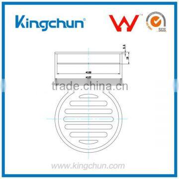 Round Brass Floor Drain Cover 7-Hole 107mm Dia Silver Tone photo-2